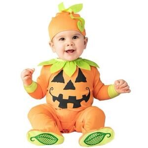 PUMPKIN HALLOWEEN COSTUMES JACK-O-LANTERN INFANT BABY COSTUME NEW 0-6 MONTHS